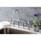 Kingston Brass KS2331KL Industrial Style Bridge Kitchen Faucet with Brass Sprayer, Polished Chrome KS2331KL - alternate 5